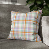 Tartan Checkered Pastel Colors Farmhouse Throw Pillow Cover ADINA