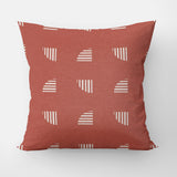 Mid Cenutry Modern Minimalist Geometric Rust Throw Pillow Cover ANNAR