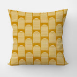 Minimalist Geometric Mustard Yellow Mid Cenutry Modern Throw Pillow Cover ASMUND