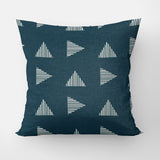 Minimalist Geometric Navy Blue Mid Cenutry Modern Throw Pillow Cover BJORN