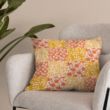 Orange Poppies Mustard Yellow Botanical Floral Throw Pillow Cover SOLANA