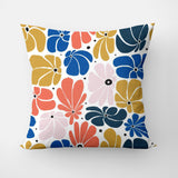 Abstract Multicolor Retro 70s Floral Throw Pillow Cover BLOSSOM