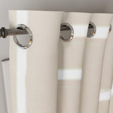 Abstract Geometric Beige White Neutral Mid Century Modern Blackout Window Curtain DANA