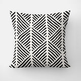 Scandinavian Geometric Black White Throw Pillow Cover DOUALA