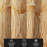 Abstract Decorative Geometric Mustard Yellow Blackout Window Curtain JADE