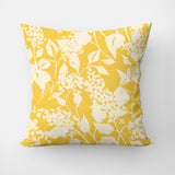 Lilac Flowers Botanical Yellow Farmhouse Throw Pillow Cover LILIAC