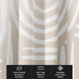 Scandinavian Nordic Beige White Neutral Blackout Window Curtain LUANDA