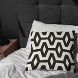 Scandinavian Black White Geometric Throw Pillow Cover ODA