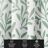 Green Olive Branch Botanical Farmhouse Blackout Window Curtain OLIVIA