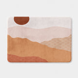 Terracotta Sunset Landscape Earth Tones Boho Bath Mat TERRAN