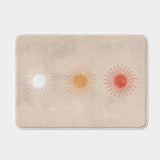 Three Sun Beige Sunburst Boho Chic Bath Mat SOLEIL