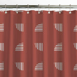 Mid Century Modern Minimalist Geometric Rust Shower Curtain ANNAR