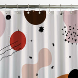 Mid Century Modern Abstract Art Neutral Shower Curtain HELGA
