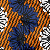 African Kitenge Blue Orange Ethnic Floral Tablecloth ADAMMA