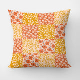 Orange Poppies Mustard Yellow Botanical Floral Throw Pillow Cover SOLANA