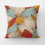 Decorative Leaves Mid Century Modern Throw Pillow Cover ALYSSUM
