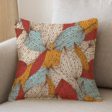 Decorative Leaves Mid Century Modern Throw Pillow Cover ALYSSUM