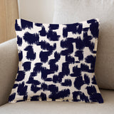 Ikat Abstract Midnight Blue Throw Pillow Cover AMINAH