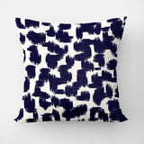 Ikat Abstract Midnight Blue Throw Pillow Cover AMINAH