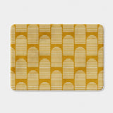 Mid Century Modern Minimalist Geometric Mustard Yellow Bath Mat ASMUND