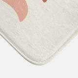 Dusty Pink, Rust Moon Phases Boho Chic Bath Mat MOON