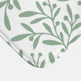 Green Olive Branch Botanical Farmhouse Bath Mat OLIVIA