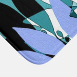 Laurel Tree Botanical Teal Blue Bath Mat LAUREL