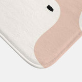 Mid Century Modern Abstract Art Neutral Bath Mat HELGA