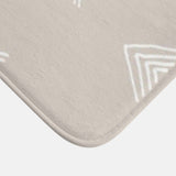Scandinavian Minimalist Geometric Beige Bath Mat KELDA