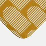 Mid Century Modern Minimalist Geometric Mustard Yellow Bath Mat ASMUND