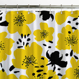 Abstract Bermuda Yellow Floral Shower Curtain BERMUDA