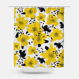Abstract Bermuda Yellow Floral Shower Curtain BERMUDA