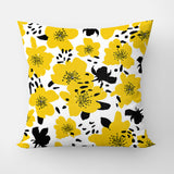 Abstract Bermuda Yellow Floral Throw Pillow Cover BERMUDA
