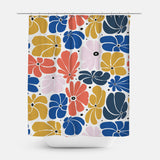 Abstract Multicolor Retro 70s Floral Shower Curtain BLOSSOM