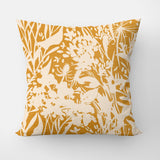 Wild Flowers Field Botanical Mustard Yellow Throw Pillow Cover CALLA
