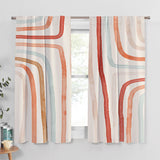 Watercolor Abstract Art Pale Pink Pastel Boho Blackout Window Curtains CANDY - 2 Panels