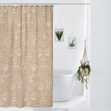 Abstract Woman Faces Dusty Pink Line Art Boho Shower Curtain ARTSY