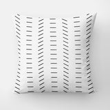 Minimalist Black White Farmhouse Throw Pillow Cover CASABLANCA