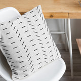 Minimalist Black White Farmhouse Throw Pillow Cover CASABLANCA