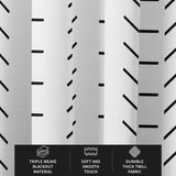 Minimalist Black White Farmhouse Blackout Window Curtain CASABLANCA