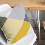 Scandinavian Minimalist Yellow Gray Throw Pillow Cover CHARLOTTE