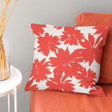Burnt Orange Retro Daisies Floral Throw Pillow Cover DAISY