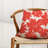 Burnt Orange Retro Daisies Floral Throw Pillow Cover DAISY