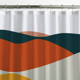 Colorful Desert Abstract Landscape Mid Century Modern Shower Curtain Set DUNES