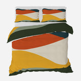 Colorful Desert Abstract Mid Century Modern Cotton Duvet Cover Set DUNES