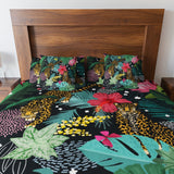 Jungle Animal Jaguar Tropical Cotton Duvet Cover Set JAGUAR