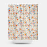 Abstract Minimalist Flowers Pastel Botanical Floral Shower Curtain ELVA
