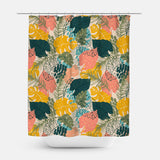 Monstera Exotic Tropical Plants Leaves Multicolor Shower Curtain FIDAH