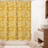 Ginkgo Leaves Mustard Yellow Floral Shower Curtain GINKGO