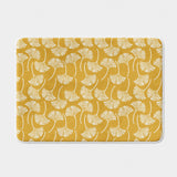 Ginkgo Leaves Mustard Yellow Floral Bath Mat GINKGO